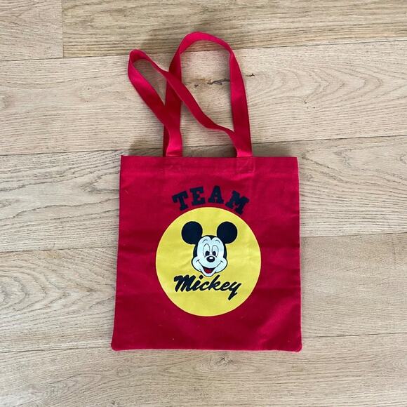 Team Mickey Tote Bag in Red & Yellow - Picture 1 of 4